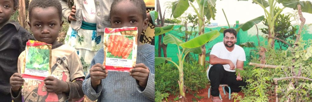 Peace crops trains orphans to grow organic vegetables and Lingala organizes food literacy camps