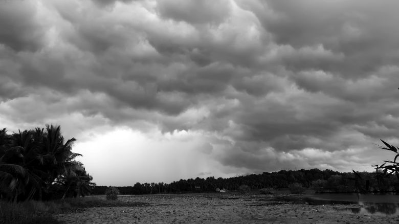 dark skies above Lake Vellayani in May 2020