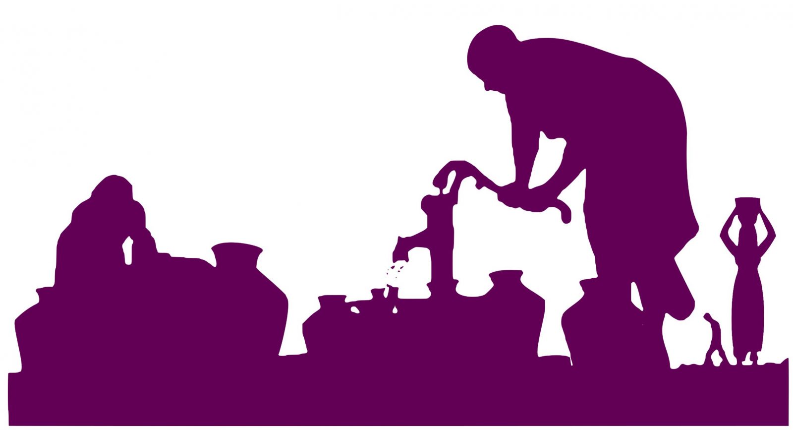 Scene where women pump water at a Waterpump