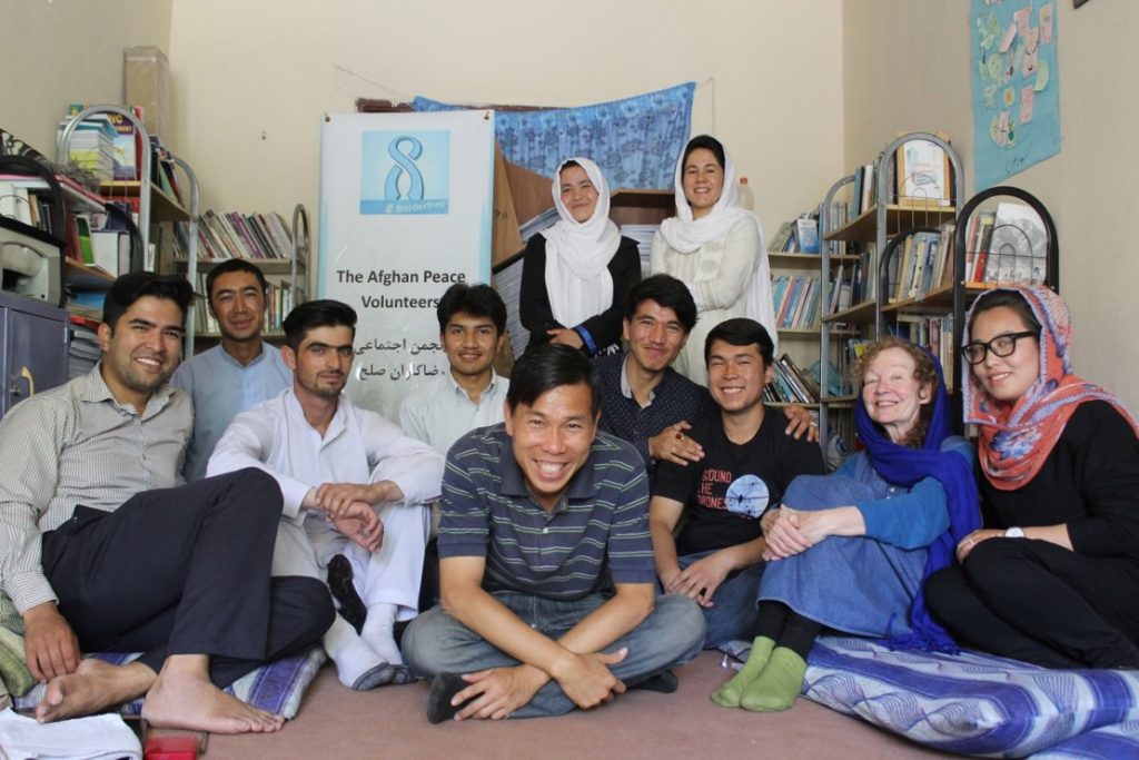 Nematullah with the Afghan Peace Volunteers