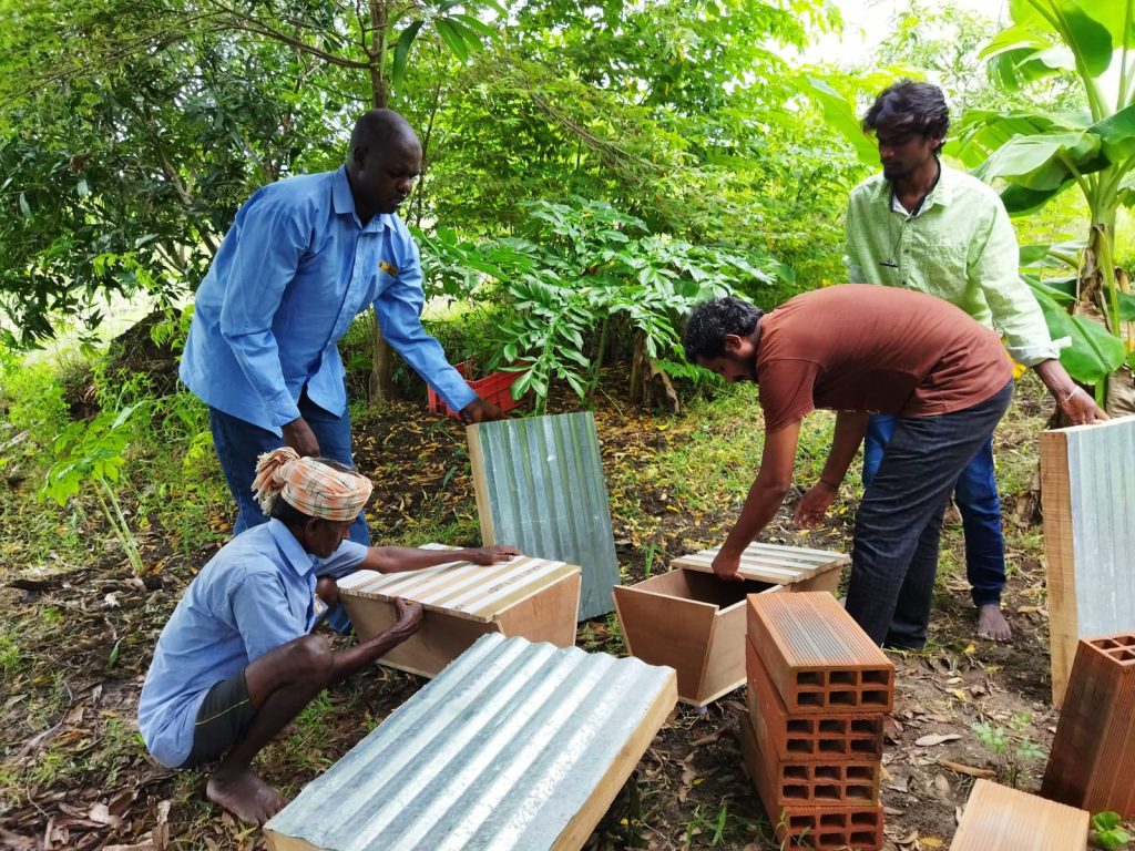 Ojok sharing his beekeeping experiences