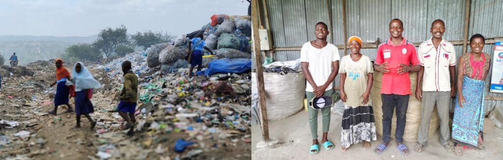 Mwakirunge dumpsite (60 hectares) and Emmanuel's Takkazi Team