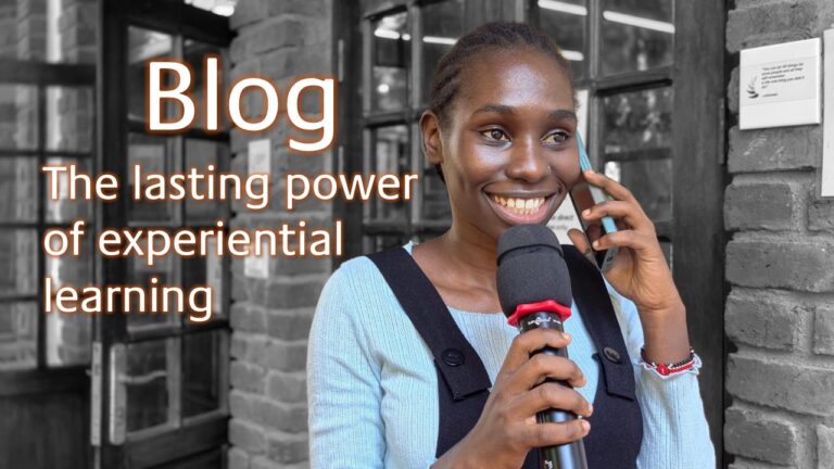 Leah from Kenya in the Phone pitch Exercise