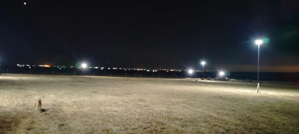 Solar lights are up!